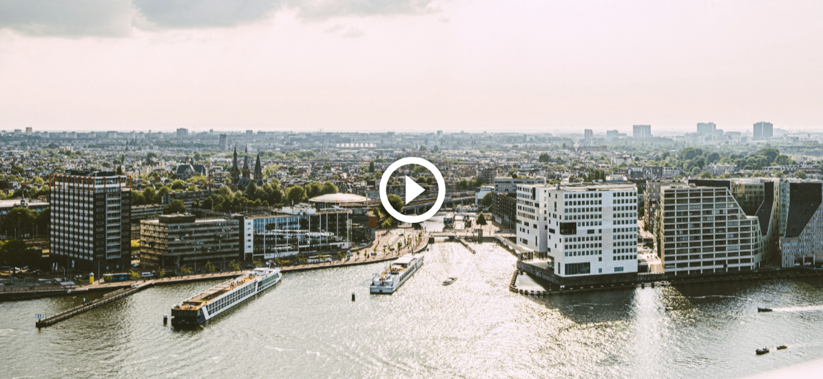 City skyline with river